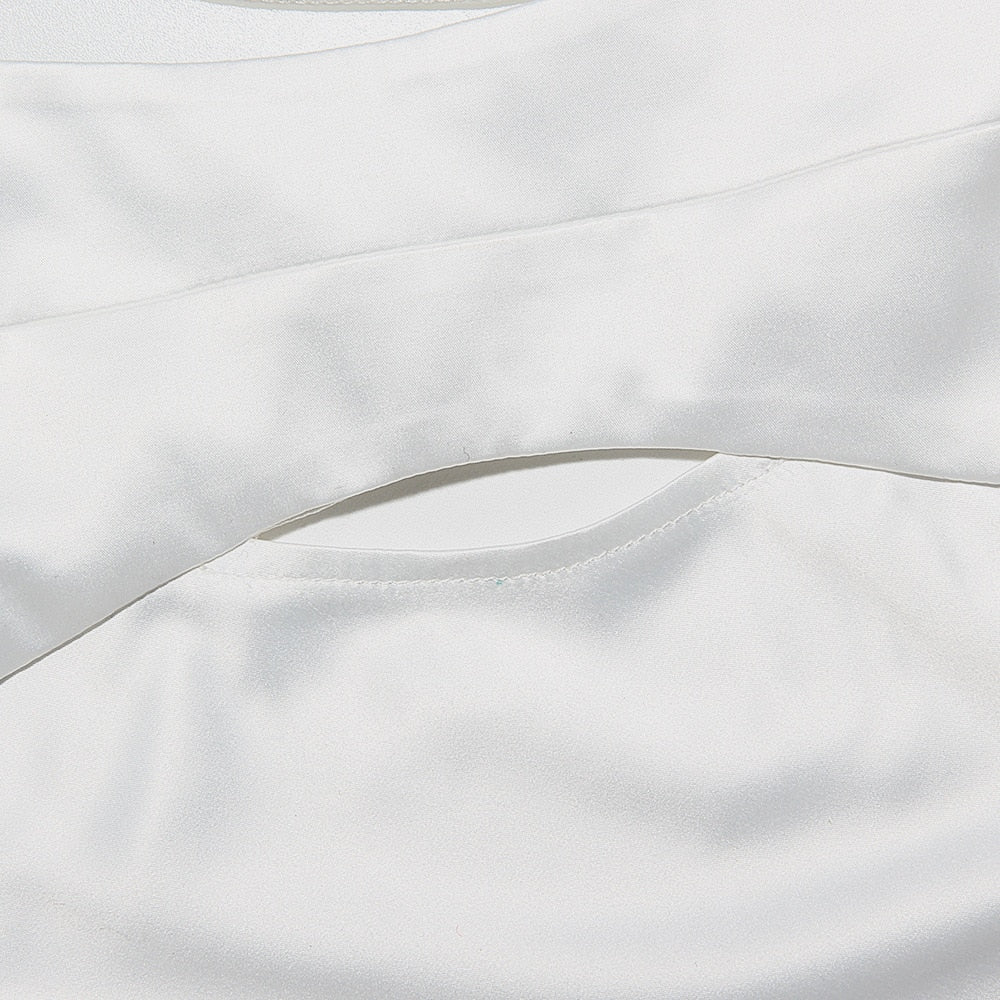 Lexa - Robe mini en satin blanche