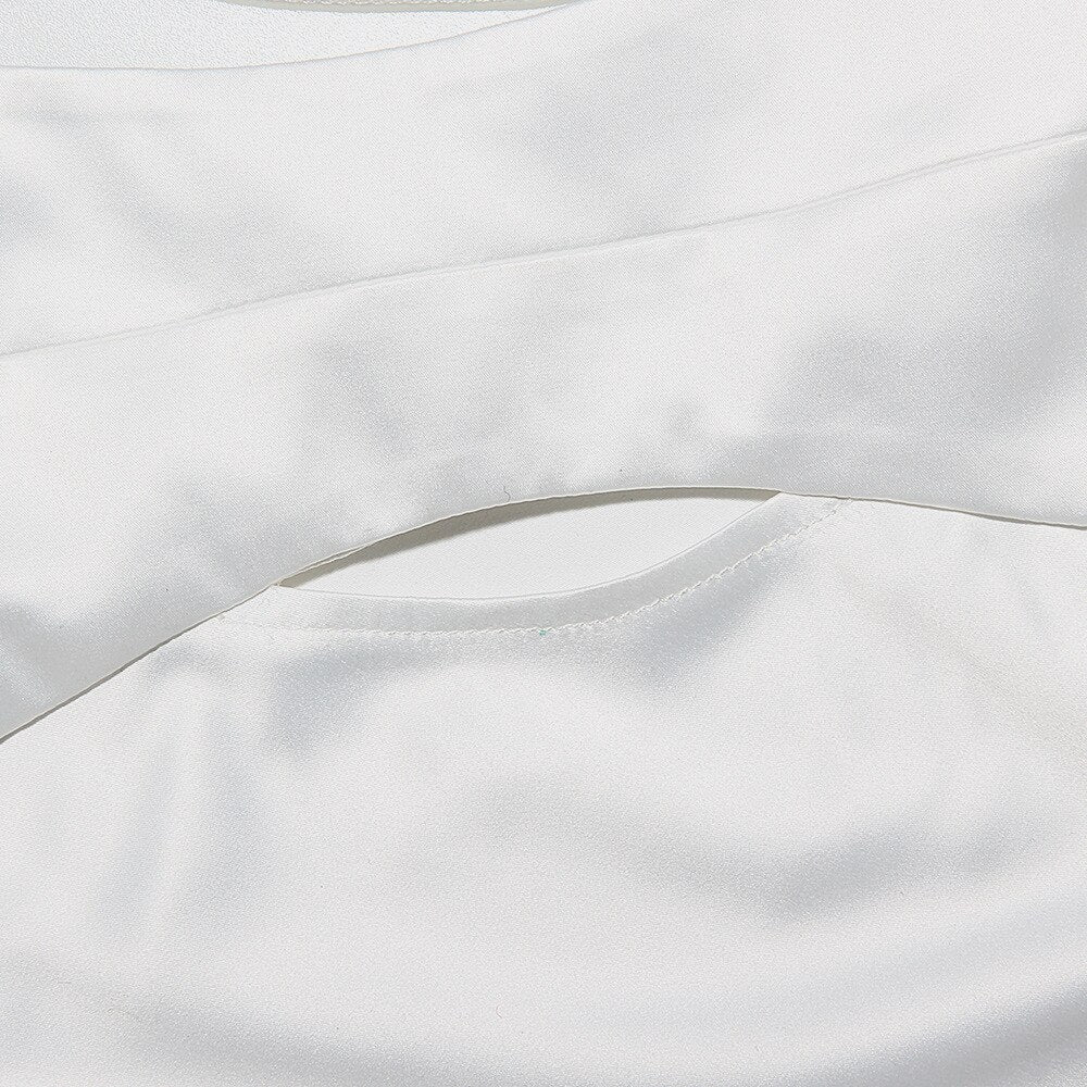 Lexa - Robe mini en satin blanche