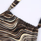 Bilta - Robe marron a rayure