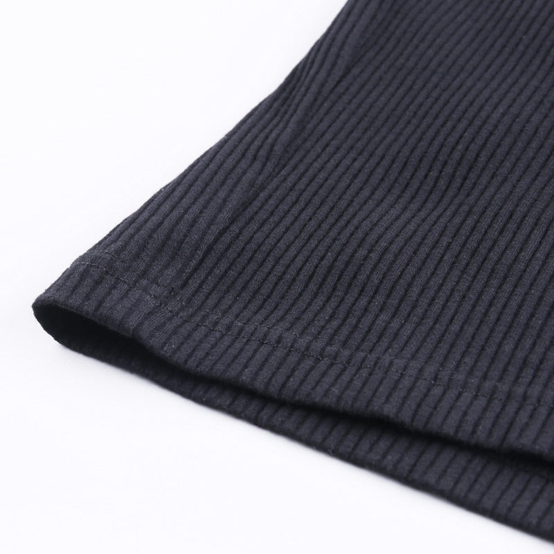 Serenity - robe moulante a zip noir