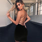 Frieda - robe mini basique a dos nue noir