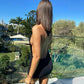 Jessica - Robe mi longue noir a dos nue
