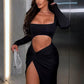 Medusa - Robe Longue Noir / Blanc