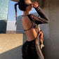 Cherry - Robe dos nue elegante noir
