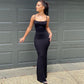 Hawna - robe sexy longue moulante noir
