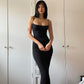 Hawna - robe sexy longue moulante noir