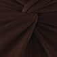 Luxura - Robe longue marron a dos nue