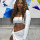 Medusa - Robe Longue Noir / Blanc