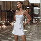 Lexa - Robe mini en satin blanche